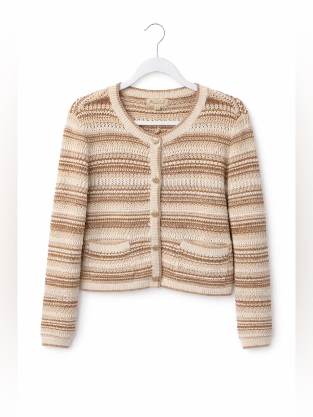NWT Marled Button Cardigan Knit Sweater, Size XL